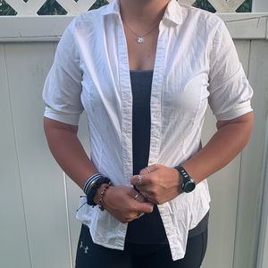 White T Shirt Button Down